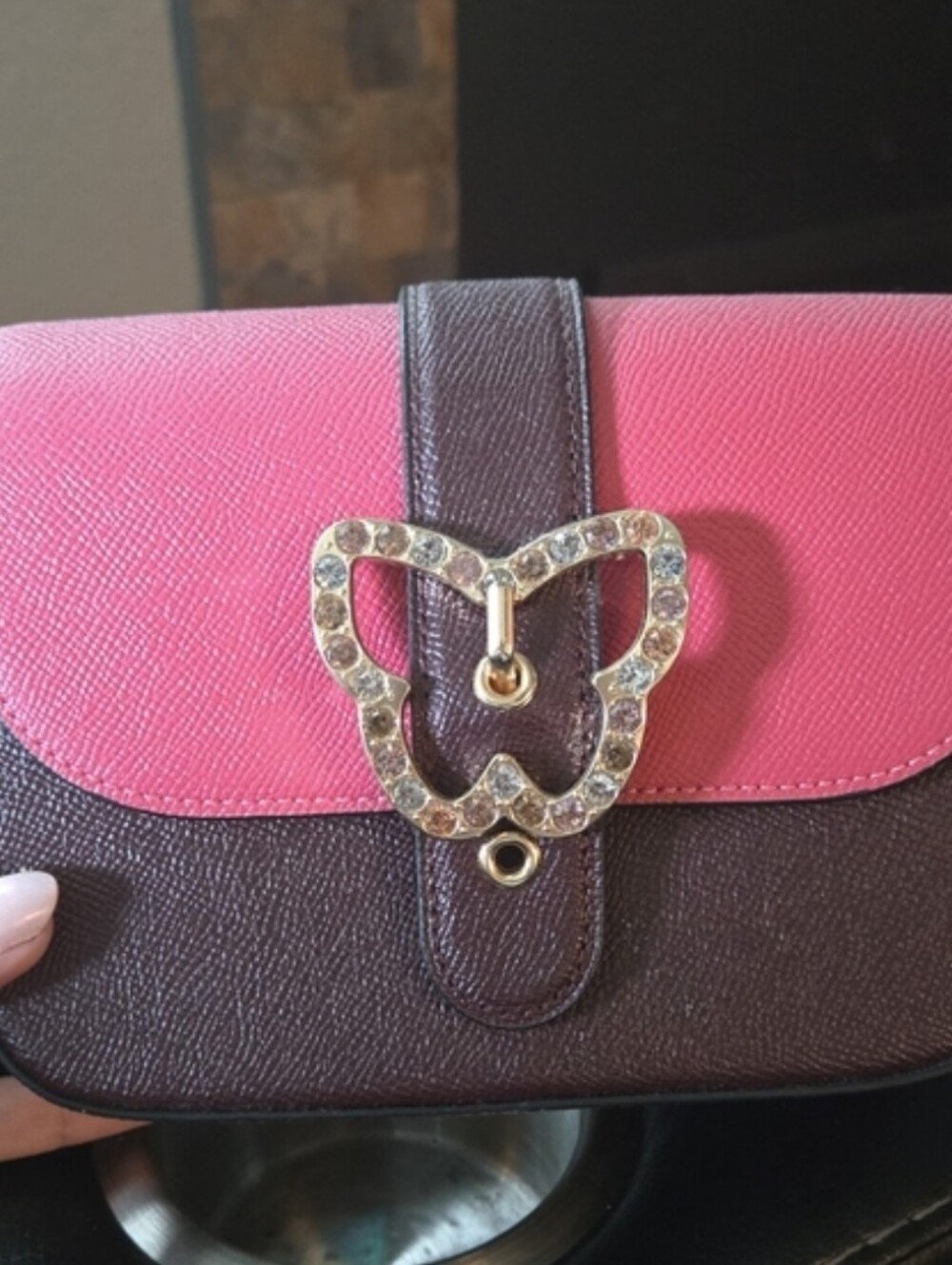 Coach NWOT Leather Colorblock With Butterfly Accent